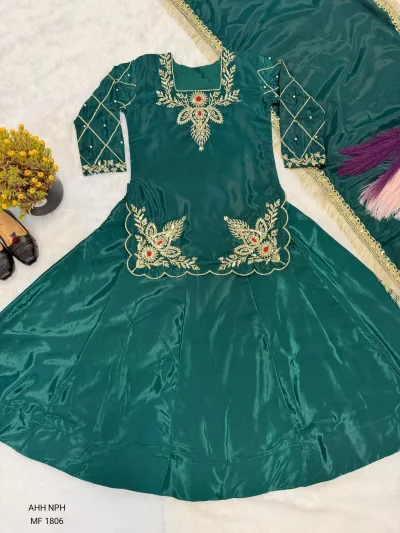 Princess Natural Crepe Silk Lehenga & Dupatta Set